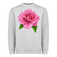 Heather Grey Perfume Delight Rose Heavyweight Sweatshirt - LillyAllenDesigns