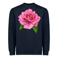 Navy Perfume Delight Rose Heavyweight Sweatshirt - LillyAllenDesigns