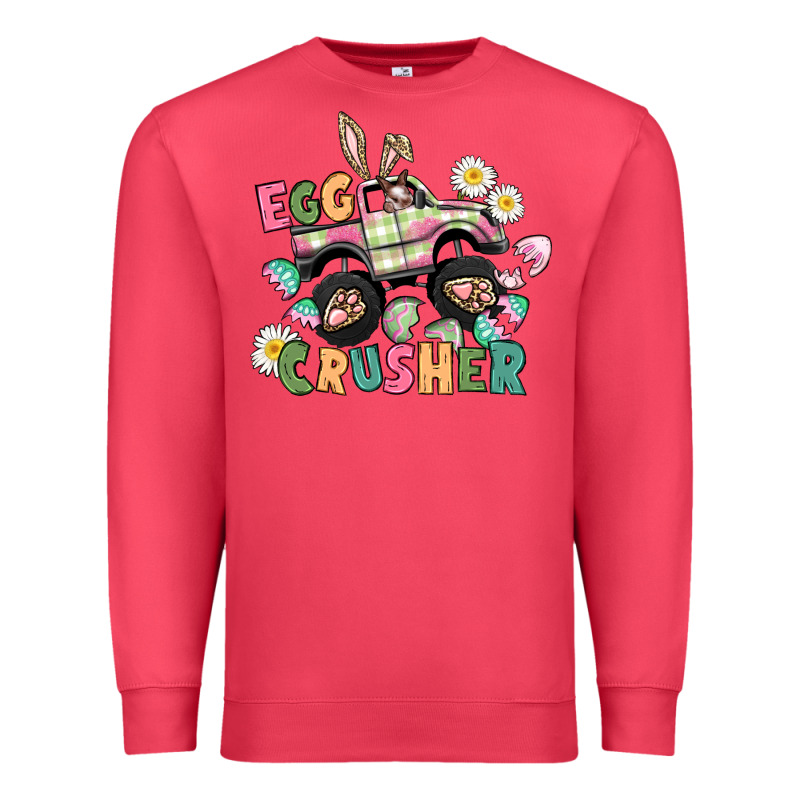 Egg Crusher Monster Truck Premium Sweatshirt by CowGirlArtShop | Teevron