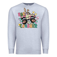 Heather Grey Egg crusher monster truck Premium Sweatshirt - CowGirlArtShop