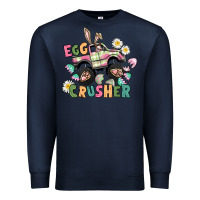 Navy Egg crusher monster truck Premium Sweatshirt - CowGirlArtShop