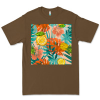 Cacao pineapple and lemon seamless pattern Premium Tee - BundleAndBundleShop