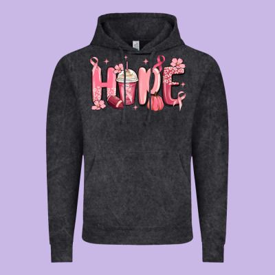 Breast Cancer Awareness Hope Vintage Hoodie Designed By Maliassmallbusiness