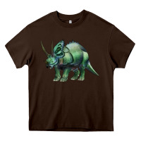 Chocolate Brown dinosaur triceratops Heavy Core Tee - Artiststas
