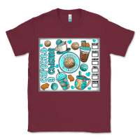 Burgundy cafecito y chisme Classic Tee - MaliasSmallBusiness