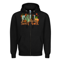 Black Fall sweet Fall Zipper Hoodie - NancyCooperArtShop
