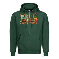 Sports Green Fall sweet Fall Zipper Hoodie - NancyCooperArtShop