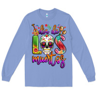 Colony Blue dia de los muertos Long Sleeve Tee - LillyAllenDesigns