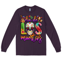 Plum dia de los muertos Long Sleeve Tee - LillyAllenDesigns