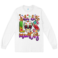 White dia de los muertos Long Sleeve Tee - LillyAllenDesigns