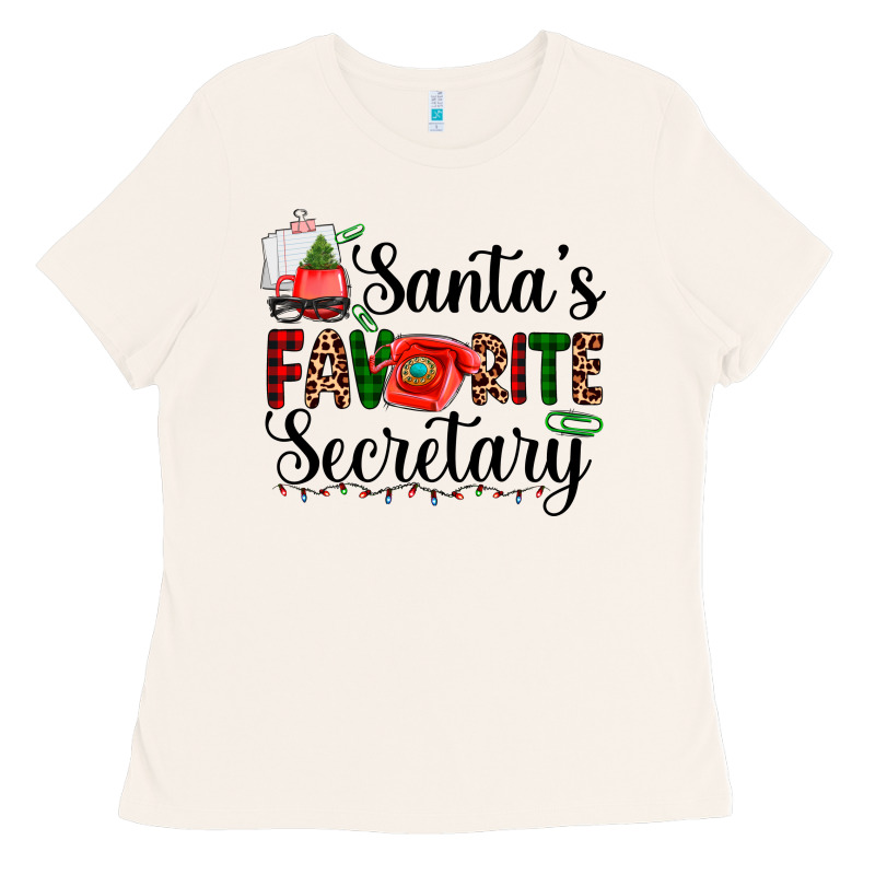 Santa's Favorite Secretary Ladies Tee by AdoDesignShop | Teevron