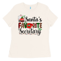 Bone santa's favorite secretary Ladies Tee - AdoDesignShop