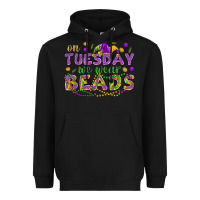 Black On Tuesday we wear beads Heavyweight Hoodie - HowdyJamesFarm