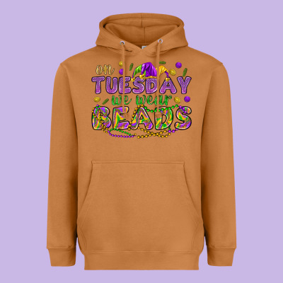On Tuesday We Wear Beads Heavyweight Hoodie Designed By Howdyjamesfarm