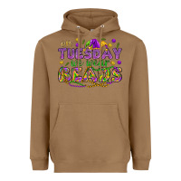 Toasted Coconut On Tuesday we wear beads Heavyweight Hoodie - HowdyJamesFarm