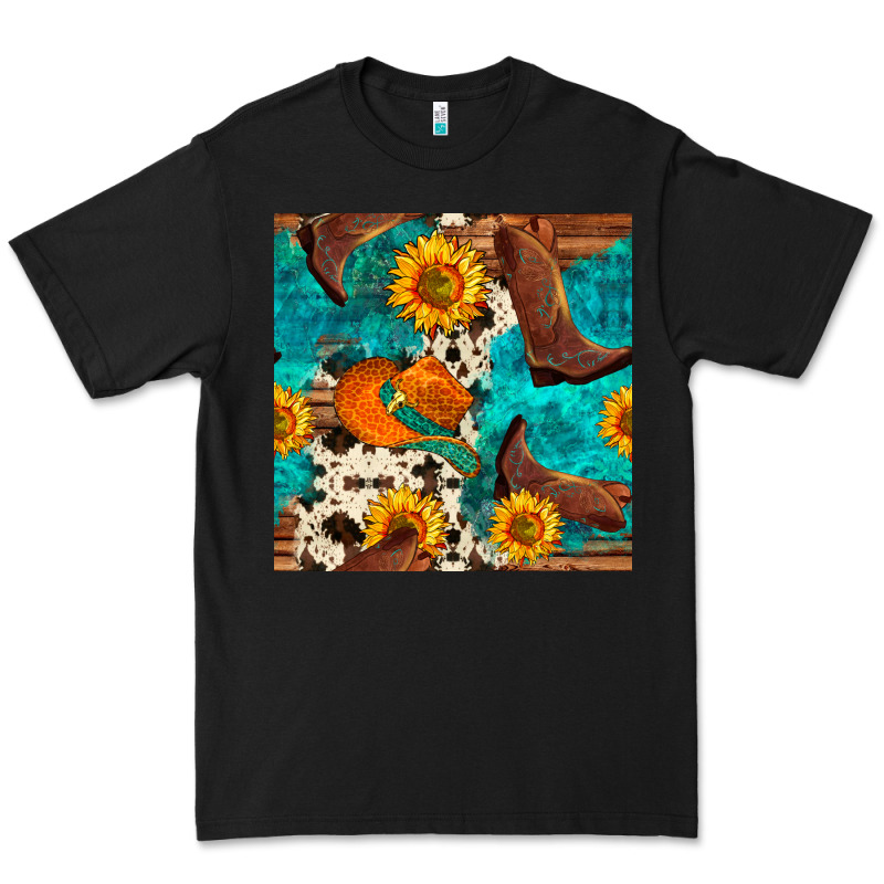 Cowboy Boots And Hat Seamless Pattern Premium Tee by BundleAndBundleShop | Teevron