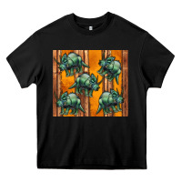 Black dinosaur triceratops Heavy Core Tee - Artiststas