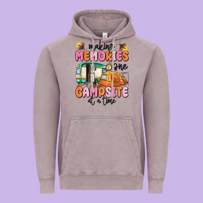 Making Memories One Campsite At A Time Vintage Hoodie Designed By Maliassmallbusiness