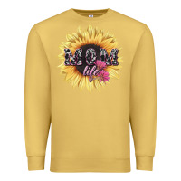 Antique Gold Mom life sunflower mother's day Premium Sweatshirt - HowdyJamesFarm