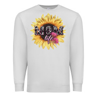 Dove Grey Mom life sunflower mother's day Premium Sweatshirt - HowdyJamesFarm