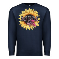 Navy Mom life sunflower mother's day Premium Sweatshirt - HowdyJamesFarm
