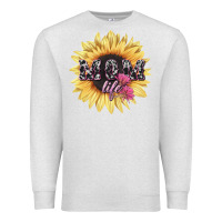 Oatmeal Heather Mom life sunflower mother's day Premium Sweatshirt - HowdyJamesFarm