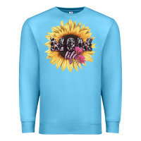 Ocean Blue Mom life sunflower mother's day Premium Sweatshirt - HowdyJamesFarm