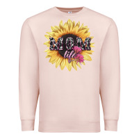 Pale Pink Mom life sunflower mother's day Premium Sweatshirt - HowdyJamesFarm