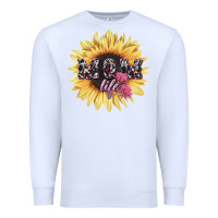 White Mom life sunflower mother's day Premium Sweatshirt - HowdyJamesFarm