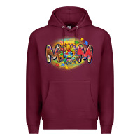 Burgundy autism mom Premium Hoodie - CowGirlArtShop