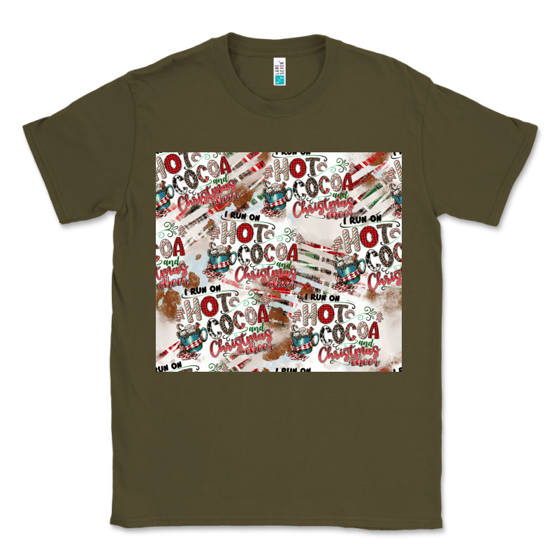 Hot Cocoa Christmas Cheer Pattern Classic Tee by CowhideDigitalArt | Teevron