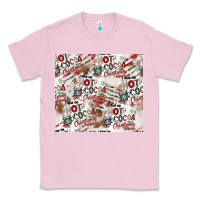 Bubblegum Pink hot cocoa christmas cheer pattern Classic Tee - CowhideDigitalArt