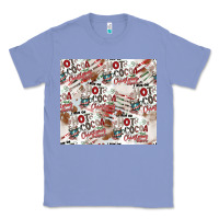 Colony Blue hot cocoa christmas cheer pattern Classic Tee - CowhideDigitalArt