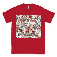 Red hot cocoa christmas cheer pattern Classic Tee - CowhideDigitalArt