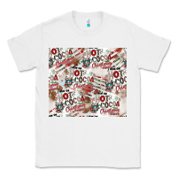 White hot cocoa christmas cheer pattern Classic Tee - CowhideDigitalArt