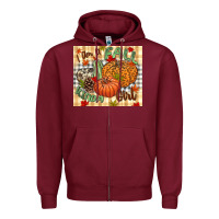 Burgundy I am a Fall kinda girl pumpkin Fall Zipper Hoodie - NancyCooperArtShop