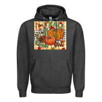 Charcoal Heather I am a Fall kinda girl pumpkin Fall Zipper Hoodie - NancyCooperArtShop