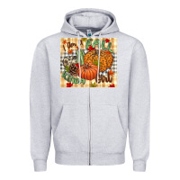 Heather Grey I am a Fall kinda girl pumpkin Fall Zipper Hoodie - NancyCooperArtShop