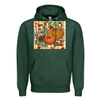 Sports Green I am a Fall kinda girl pumpkin Fall Zipper Hoodie - NancyCooperArtShop
