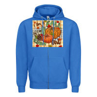 True Royal I am a Fall kinda girl pumpkin Fall Zipper Hoodie - NancyCooperArtShop