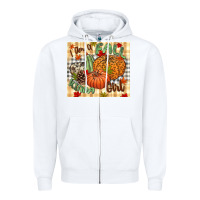 White I am a Fall kinda girl pumpkin Fall Zipper Hoodie - NancyCooperArtShop