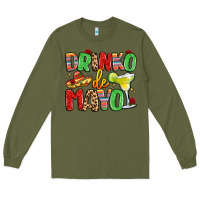 Army Green drinko de mayo Long Sleeve Tee - LillyAllenDesigns