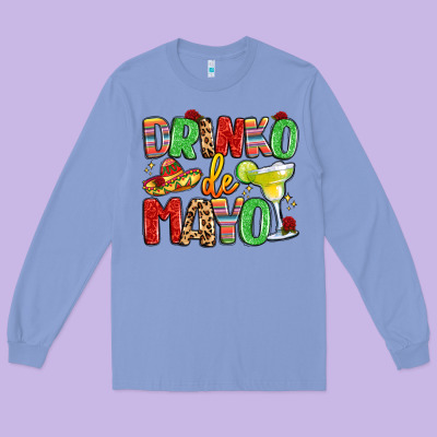 Drinko De Mayo Long Sleeve Tee Designed By Lillyallendesigns