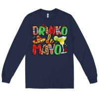 Navy drinko de mayo Long Sleeve Tee - LillyAllenDesigns