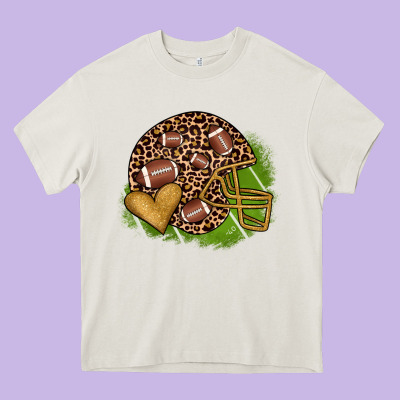 American Football Helmet Heavy Core Tee Designed By Jahusdesignshop