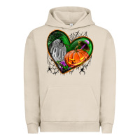 Halloween Heart With Pumpkin Urban Hoodie | Teevron