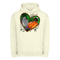Pigment Pistachio halloween heart with pumpkin Urban Hoodie - BundleAndBundleShop