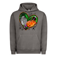 Pigment Tornado halloween heart with pumpkin Urban Hoodie - BundleAndBundleShop