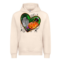 Sandshell halloween heart with pumpkin Urban Hoodie - BundleAndBundleShop
