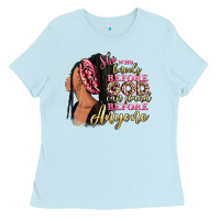 Baby Blue She who kneels before god can stand before anyone Ladies Tee - RanaPortraitStore